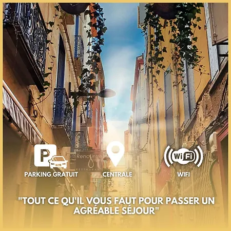 T3 Au Coeur De - Castillet & Cathedrale - Wi-fi Appartement